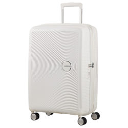 American Tourister Soundbox 4-Wheel 67cm Suitcase Pure White